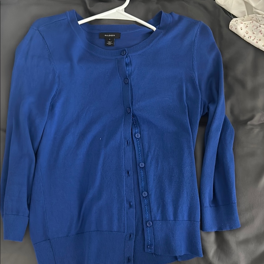 Zara Blue Button-Up Cardigan